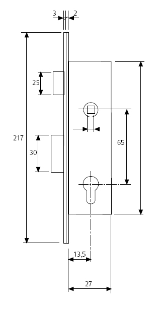 cerradura puerta metálica 2200